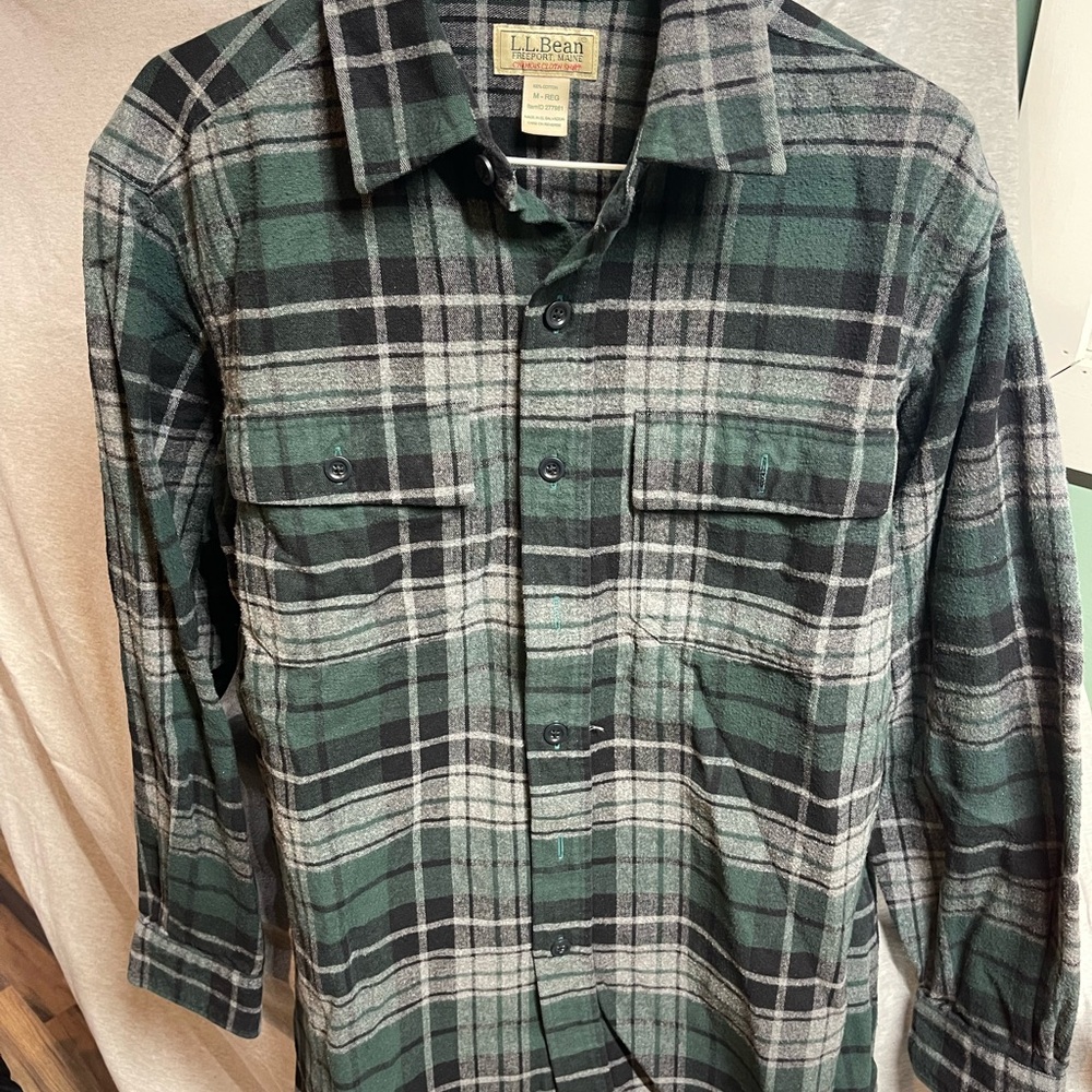L.L. Bean Men's Forest Plaid Button Down Shirt